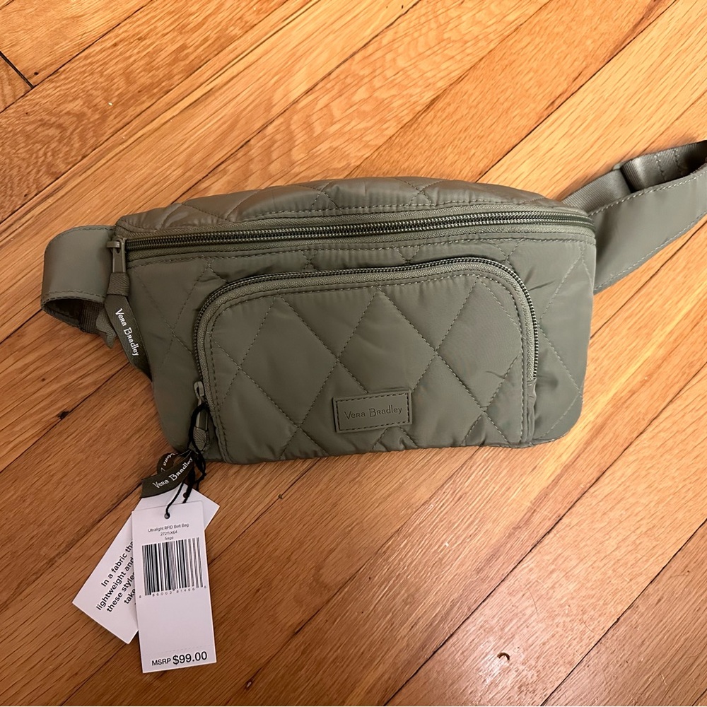 Vera Bradley Olive Quilted Belt Bag